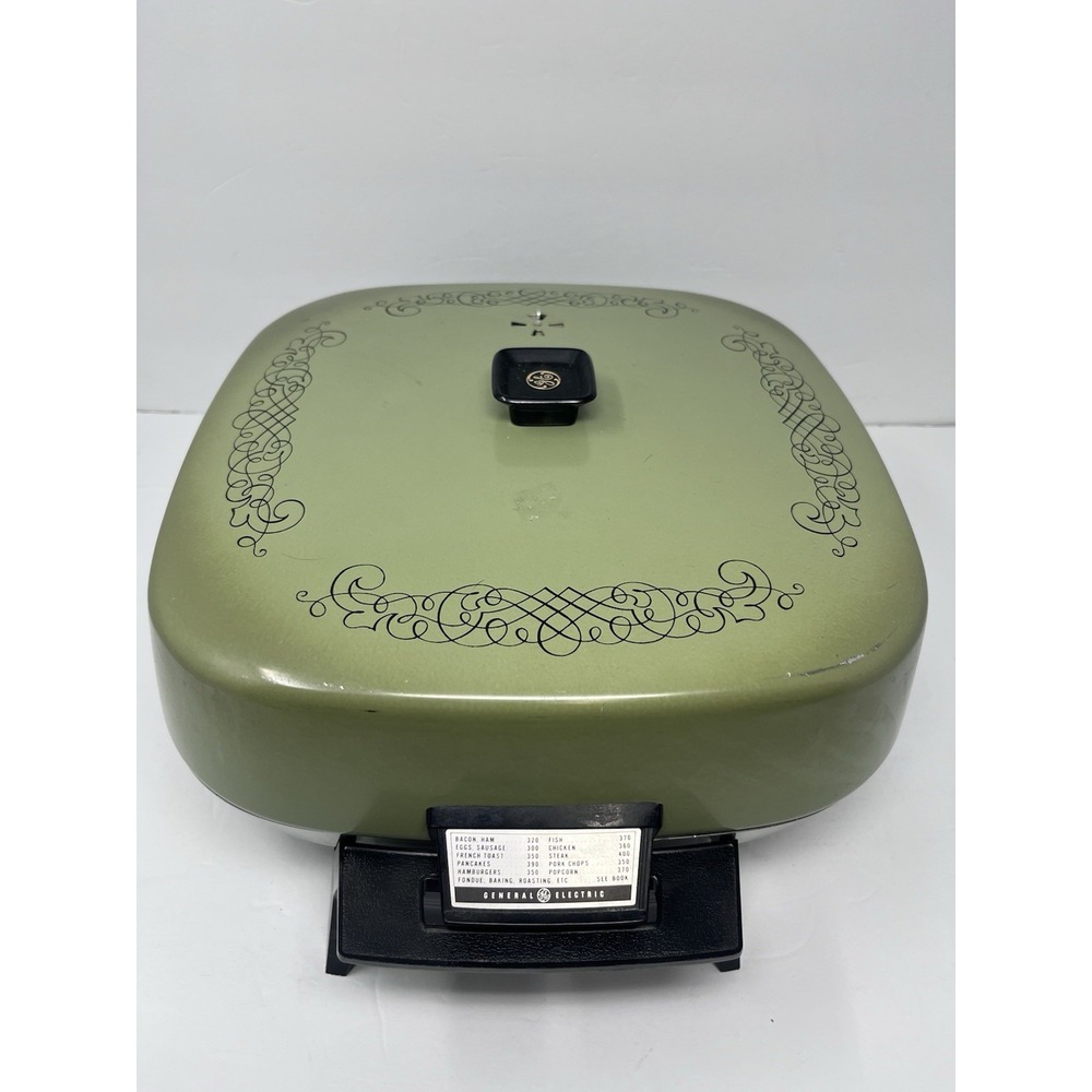 Vintage General Electric Avocado Green Dutch Skillet Frying Pan Tested Booklet